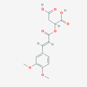 2-[(E)-3-(3,4-Dimethoxyphenyl)prop-2-enoyl]oxybutanedioic acid