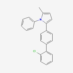 molecular formula C23H18ClN B15184501 2-(2'-Chloro(1,1'-biphenyl)-4-yl)-5-methyl-1-phenyl-1H-pyrrole CAS No. 91306-97-7