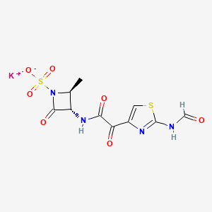 Potassium (2S-trans)-3-(((2-(formylamino)thiazol-4-yl)oxoacetyl)amino)-2-methyl-4-oxoazetidine-1-sulphonate