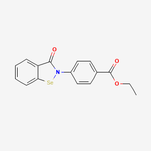 Benzoic acid, 4-(3-oxo-1,2-benzisoselenazol-2(3H)-yl)-, ethyl ester