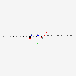 molecular formula C44H89ClN2O4 B15184695 [2-Hydroxy-3-[(1-oxooctadecyl)oxy]propyl]dimethyl[3-[(1-oxooctadecyl)amino]propyl]ammonium chloride CAS No. 93981-10-3