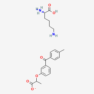 2-(3-(p-Methylbenzoyl)phenoxy)propionic acid lysine salt