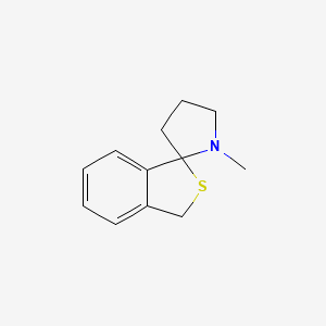 molecular formula C12H15NS B15184716 1'-Methylspiro(benzo(c)thiophene-1(3H),2'-pyrrolidine) CAS No. 83962-44-1