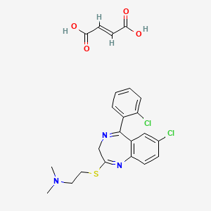 2-((7-Chloro-5-(2-chlorophenyl)-3H-1,4-benzodiazepin-2-yl)thio)-N,N-dimethylethanamine 2-butenedioate