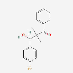 molecular formula C17H17BrO2 B15184756 3-(4-Bromophenyl)-3-hydroxy-2,2-dimethyl-1-phenylpropan-1-one CAS No. 75990-57-7