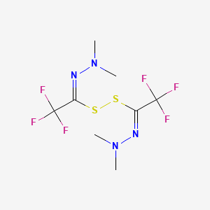 1,1-Dimethyl-2-(2,2,2-trifluoro-1-((2,2,2-trifluoro-N,N-dimethylethanehydrazonoyl)dithio)ethylidene)hydrazine