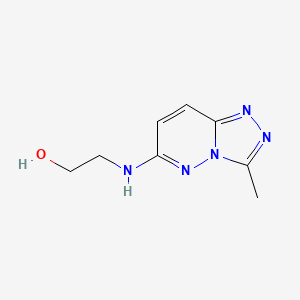 molecular formula C8H11N5O B1518481 2-[(3-Methyl[1,2,4]triazolo[4,3-B]pyridazin-6-YL)amino]ethanol CAS No. 915920-57-9