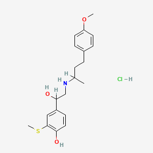 4-Hydroxy-alpha-(((3-(4-methoxyphenyl)-1-methylpropyl)amino)methyl)-3-(methylthio)benzyl alcohol hydrochloride