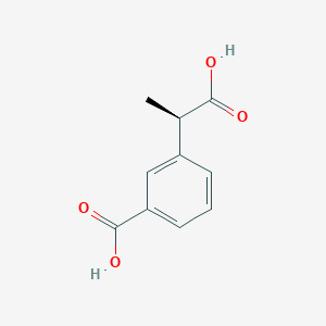 molecular formula C10H10O4 B15184883 3-(1-Carboxyethyl)benzoic acid, (R)- CAS No. 929543-66-8