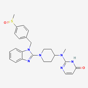 4(1H)-Pyrimidinone, 2-(methyl(1-(1-((4-(methylsulfinyl)phenyl)methyl)-1H-benzimidazol-2-yl)-4-piperidinyl)amino)-