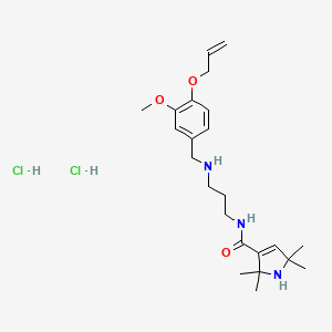 1H-Pyrrole-3-carboxamide, 2,5-dihydro-N-(3-(((4-allyloxy-3-methoxyphenyl)methyl)amino)propyl)-2,2,5,5-tetramethyl-, dihydrochloride