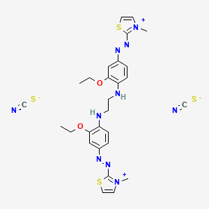 2,2'-(Ethylenebis(imino(3-ethoxy-4,1-phenylene)azo))bis(3-methylthiazolium) dithiocyanate