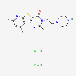 4,11,13-trimethyl-5-(2-piperazin-1-ylethyl)-8-thia-3,5,10-triazatricyclo[7.4.0.02,7]trideca-1(9),2(7),3,10,12-pentaen-6-one;dihydrochloride