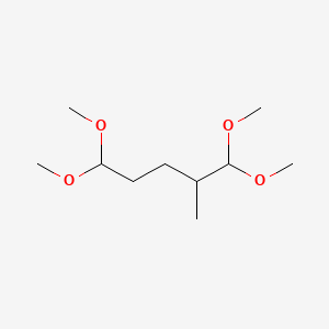 molecular formula C10H22O4 B15184928 4-(Dimethoxymethyl)-1,1-dimethoxypentane CAS No. 68860-50-4