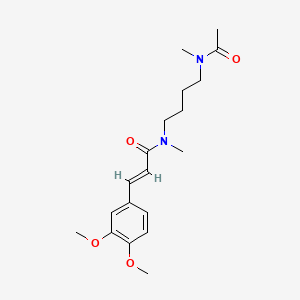 molecular formula C19H28N2O4 B1518493 N-[4-(Acetylmethylamino)butyl]-3-(3,4-dimethoxyphenyl)-N-methylpropenamide 