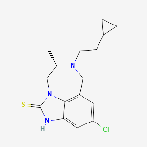 (11S)-6-chloro-10-(2-cyclopropylethyl)-11-methyl-1,3,10-triazatricyclo[6.4.1.04,13]trideca-4,6,8(13)-triene-2-thione