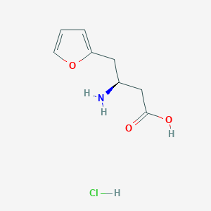 molecular formula C8H12ClNO3 B1518502 (S)-3-Amino-4-(furan-2-yl)butanoic acid hydrochloride 