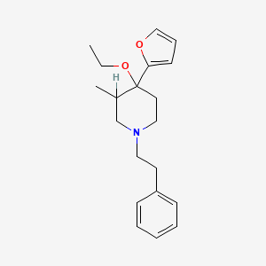 Piperidine, 4-ethoxy-4-(2-furyl)-3-methyl-1-phenethyl-