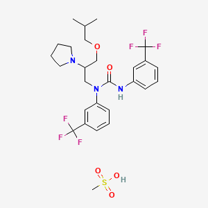 Urea, N-(3-(2-methylpropoxy)-2-(1-pyrrolidinyl)propyl)-N,N'-bis(3-(trifluoromethyl)phenyl)-, monomethanesulfonate