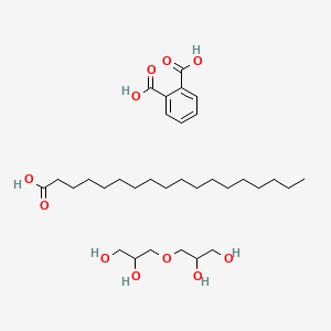 molecular formula C18H36O2.C8H6O4.C6H14O5<br>C32H56O11 B15185060 Einecs 297-271-2 CAS No. 93384-59-9