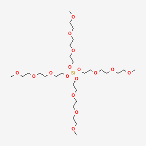 molecular formula C28H60O16Si B15185085 12,12-Bis(2-(2-(2-methoxyethoxy)ethoxy)ethoxy)-2,5,8,11,13,16,19,22-octaoxa-12-silatricosane CAS No. 85187-19-5