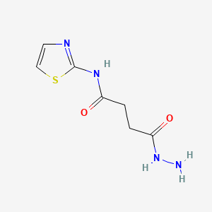 Butanoic acid, 4-oxo-4-(2-thiazolylamino)-, hydrazide