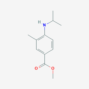 molecular formula C12H17NO2 B1518516 Methyl 3-methyl-4-[(propan-2-yl)amino]benzoate CAS No. 1157956-62-1