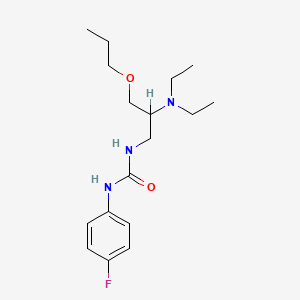 molecular formula C17H28FN3O2 B15185183 N-(2-(Diethylamino)-3-propoxypropyl)-N'-(4-fluorophenyl)urea CAS No. 86398-93-8