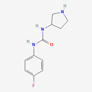 molecular formula C11H14FN3O B1518519 1-(4-Fluorophenyl)-3-(pyrrolidin-3-yl)urea CAS No. 1154968-68-9