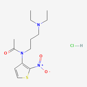 Acetamide, N-(3-(diethylamino)propyl)-N-(2-nitro-3-thienyl)-, monohydrochloride