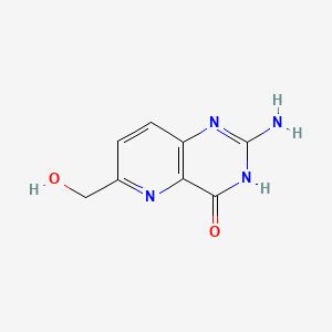 molecular formula C8H8N4O2 B15185193 2-Amino-6-(hydroxymethyl)pyrido(3,2-d)pyrimidin-4-ol CAS No. 76807-52-8