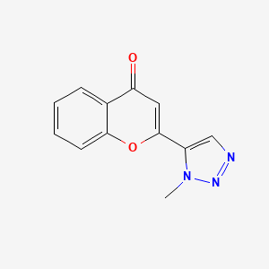 molecular formula C12H9N3O2 B15185211 4H-1-Benzopyran-4-one, 2-(1-methyl-1H-1,2,3-triazol-5-yl)- CAS No. 119584-87-1