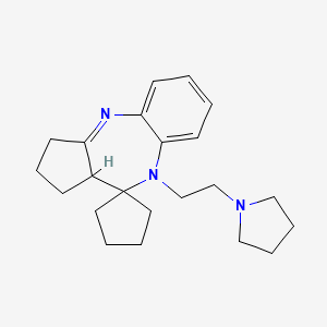 Spiro(benzo(b)cyclopenta(e)(1,4)diazepine-10(1H),1'-cyclopentane), 2,3,9,10a-tetrahydro-9-(2-(1-pyrrolidinyl)ethyl)-