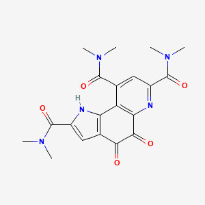 1H-Pyrrolo(2,3-f)quinoline-2,7,9-tricarboxamide, 4,5-dihydro-N,N,N',N',N'',N''-hexamethyl-4,5-dioxo-