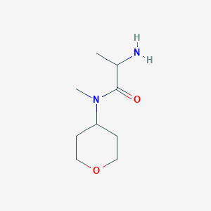 molecular formula C9H18N2O2 B1518523 2-amino-N-methyl-N-(oxan-4-yl)propanamide CAS No. 1218431-58-3