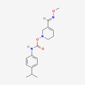 3-Pyridinecarboxaldehyde, 1,2,5,6-tetrahydro-1-((((4-(1-methylethyl)phenyl)amino)carbonyl)oxy)-, 3-(O-methyloxime), (E)-