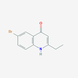 molecular formula C11H10BrNO B1518526 6-Bromo-2-ethyl-1,4-dihydroquinolin-4-one CAS No. 1153001-47-8