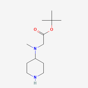 molecular formula C12H24N2O2 B1518529 Tert-butyl 2-[methyl(piperidin-4-yl)amino]acetate CAS No. 1156665-15-4