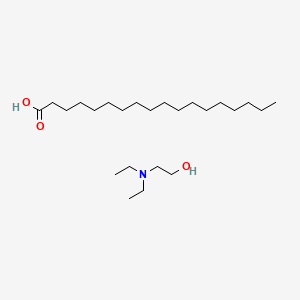 molecular formula C18H36O2.C6H15NO<br>C24H51NO3 B15185295 2-(Diethylamino)ethanol;octadecanoic acid CAS No. 68929-16-8