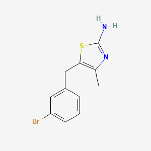 molecular formula C11H11BrN2S B1518530 5-[(3-溴苯基)甲基]-4-甲基-1,3-噻唑-2-胺 CAS No. 1154374-43-2