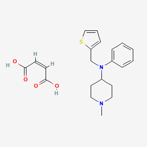 molecular formula C21H26N2O4S B15185303 Thenalidine maleate CAS No. 53892-20-9