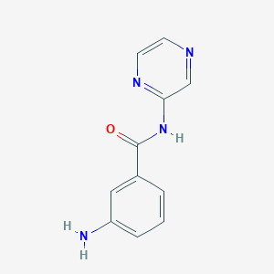 molecular formula C11H10N4O B1518532 3-amino-N-(pyrazin-2-yl)benzamide CAS No. 1156412-27-9