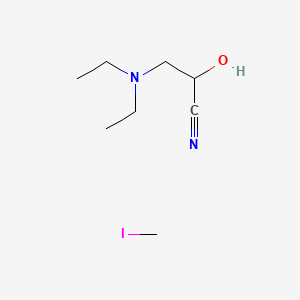 Lactonitrile, 3-(diethylamino)-, methyl iodide