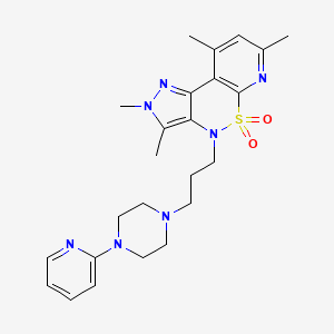 Pyrazolo(4,3-c)pyrido(3,2-e)(1,2)thiazine, 2,4-dihydro-4-(3-(4-(2-pyridinyl)-1-piperazinyl)propyl)-2,3,7,9-tetramethyl-, 5,5-dioxide