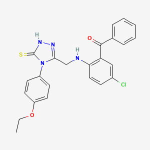 Methanone, (5-chloro-2-(((4,5-dihydro-4-(4-ethoxyphenyl)-5-thioxo-1H-1,2,4-triazol-3-yl)methyl)amino)phenyl)phenyl-