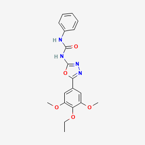 Urea, N-(5-(4-ethoxy-3,5-dimethoxyphenyl)-1,3,4-oxadiazol-2-yl)-N'-phenyl-