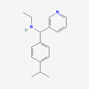 molecular formula C17H22N2 B1518538 Ethyl({[4-(propan-2-yl)phenyl](pyridin-3-yl)methyl})amine CAS No. 1154165-82-8