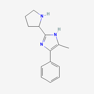 B1518541 5-methyl-4-phenyl-2-(pyrrolidin-2-yl)-1H-imidazole CAS No. 1153103-65-1