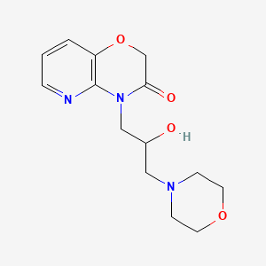 molecular formula C14H19N3O4 B15185415 4-(2-Hydroxy-3-(4-morpholinyl)propyl)-2H-pyrido(3,2-b)-1,4-oxazin-3(4H)-one CAS No. 86267-12-1