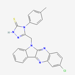 3H-1,2,4-Triazole-3-thione, 2,4-dihydro-5-((2-chloro-6H-indolo(2,3-b)quinoxalin-6-yl)methyl)-4-(4-methylphenyl)-